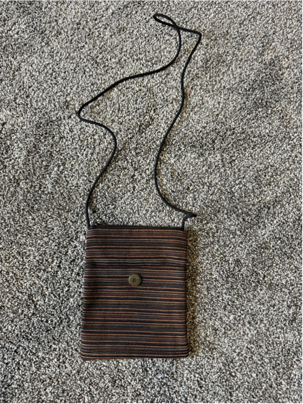 Maruca Handmade Striped Multi-Color Tapestry Crossbody Bag